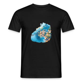 Picturesque Amalfi Coast - Men's T-Shirt - black - Front - AI Model Male 178 light (178cm)