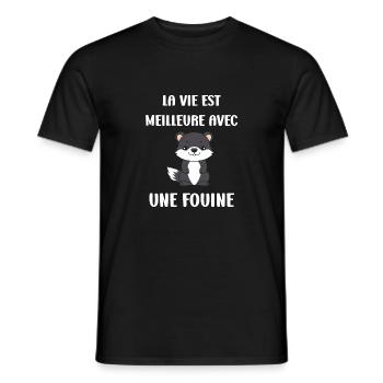 Humour petite fouine - T-shirt homme - noir - Devant - AI Model Male 178 light (178cm)