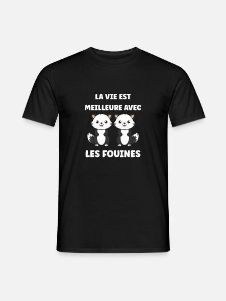 Humour petite fouine - T-shirt homme - noir
