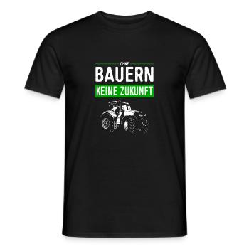 Ohne Bauern Keine Zukunft - Bauernprotest 2024 - Männer T-Shirt - Schwarz - Vorne - AI Model Male 178 light (178cm)