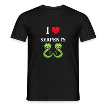 Humour petit serpent - T-shirt homme - noir - Devant - AI Model Male 178 light (178cm)