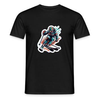 Skifahrer - Männer T-Shirt - Schwarz - Vorne - AI Model Male 178 light (178cm)