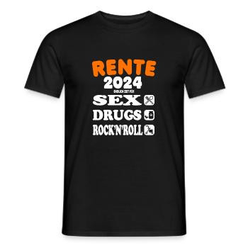 Rente 2024 Rentner Handwerker Schrauber Geschenk - Männer T-Shirt - Schwarz - Vorne - AI Model Male 178 light (178cm)