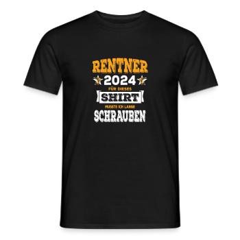 Rente 2024 Rentner Handwerker Schrauber Geschenk - Männer T-Shirt - Schwarz - Vorne - AI Model Male 178 light (178cm)