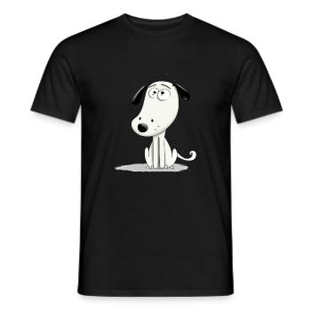 Okô le chien sceptique - T-shirt homme - noir - Devant - AI Model Male 178 light (178cm)