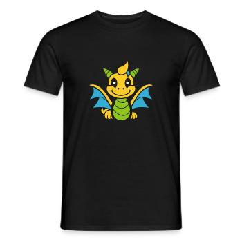 Bébé dragon - T-shirt homme - noir - Devant - AI Model Male 178 light (178cm)