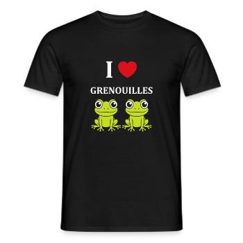 Petite grenouille - T-shirt homme - noir - Devant - AI Model Male 178 light (178cm)