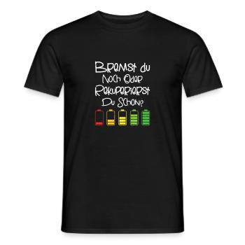 Bremst du Noch Oder Rekuperierst Du Schon? - Männer T-Shirt - Schwarz - Vorne - AI Model Male 178 light (178cm)