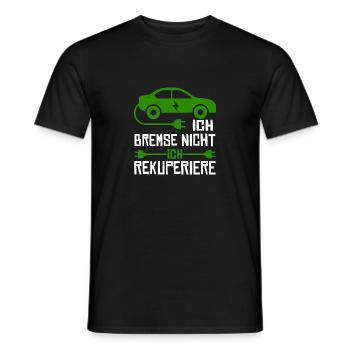 Ich Bremse Nicht Ich Rekuperiere - Männer T-Shirt - Schwarz - Vorne - AI Model Male 178 light (178cm)