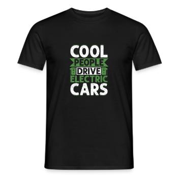Cool People Drive Electric Cars Driver EV Car - Männer T-Shirt - Schwarz - Vorne - AI Model Male 178 light (178cm)