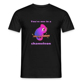 You're one in a chameleon, funny cute valentine's - Men's T-Shirt - black - Front - AI Model Male 178 light (178cm)