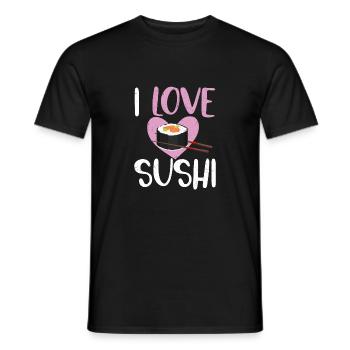 I Love Sushi 2I Love Sushi Japanese Food Japanese - Männer T-Shirt - Schwarz - Vorne - AI Model Male 178 light (178cm)