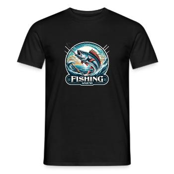 Epic Fishing Legend: Mythical Sea Adventure Design - Men's T-Shirt - black - Front - AI Model Male 178 light (178cm)