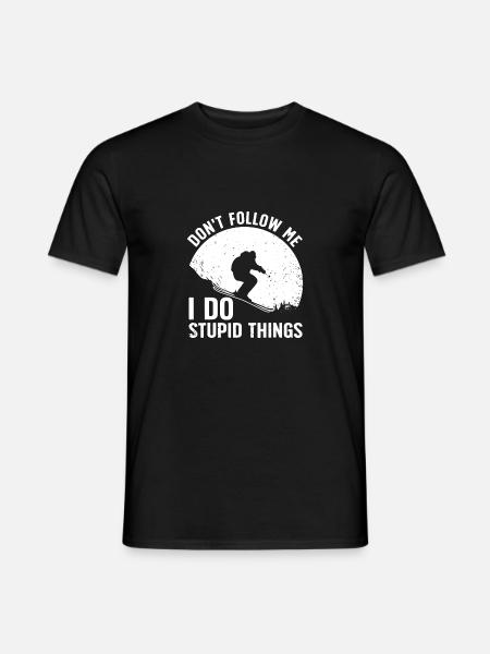 Cool Skiing For Men Women Snow Skier Winter Ski Sn - Men's T-Shirt - black