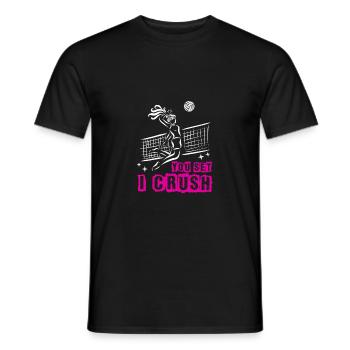 Volley-ball fille joueur de volley-ball Vintage - T-shirt homme - noir - Devant - AI Model Male 178 light (178cm)