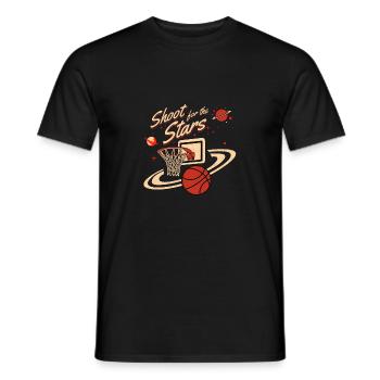 Tir de basket-ball pour les étoiles - T-shirt homme - noir - Devant - AI Model Male 178 light (178cm)