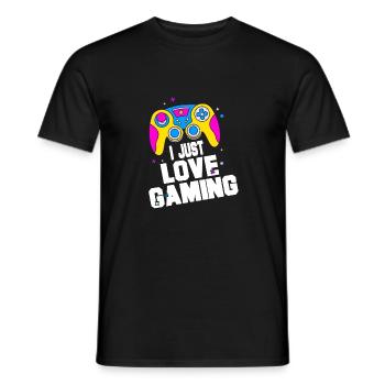 Passion for Gaming – Bunter Controller Desig - Men's T-Shirt - black - Front - AI Model Male 178 light (178cm)