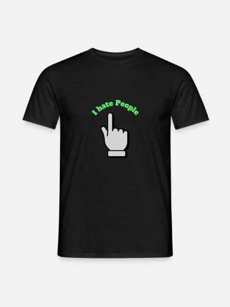 I hate people - Männer T-Shirt - Schwarz