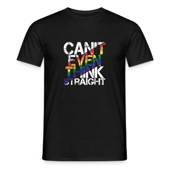 Je ne peux même pas penser hétéro drôle LGBTQ lesbienne gay - T-shirt homme - noir - Devant - AI Model Male 178 light (178cm)