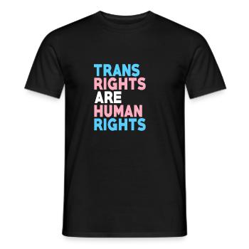 Trans Rights Are Human Rights LGBT Flag Gay Pride - Men's T-Shirt - black - Front - AI Model Male 178 light (178cm)