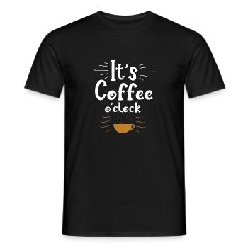 It's Coffee o clock Funny Coffee - Männer T-Shirt - Schwarz - Vorne - AI Model Male 178 light (178cm)