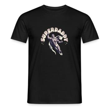 Super Dad Superheld Vater Geschenkidee Vatertag - Männer T-Shirt - Schwarz - Vorne - AI Model Male 178 light (178cm)