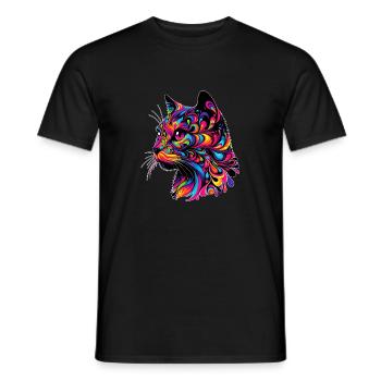 Chat - T-shirt homme - noir - Devant - AI Model Male 178 light (178cm)