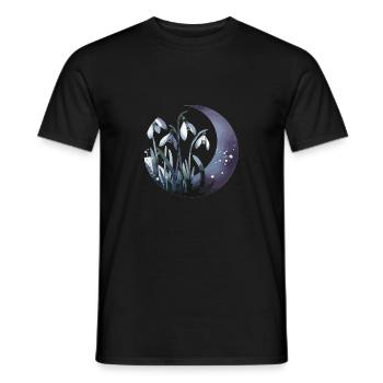 Schneeglöckchen gezeichnet - Männer T-Shirt - Schwarz - Vorne - AI Model Male 178 light (178cm)