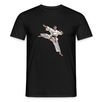 Karate is a demanding martial art - Men's T-Shirt - black - Front - AI Model Male 178 light (178cm)