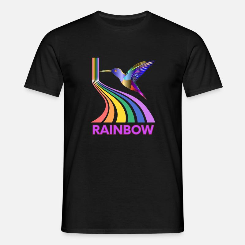 Regenbogen - Männer T-Shirt - Schwarz