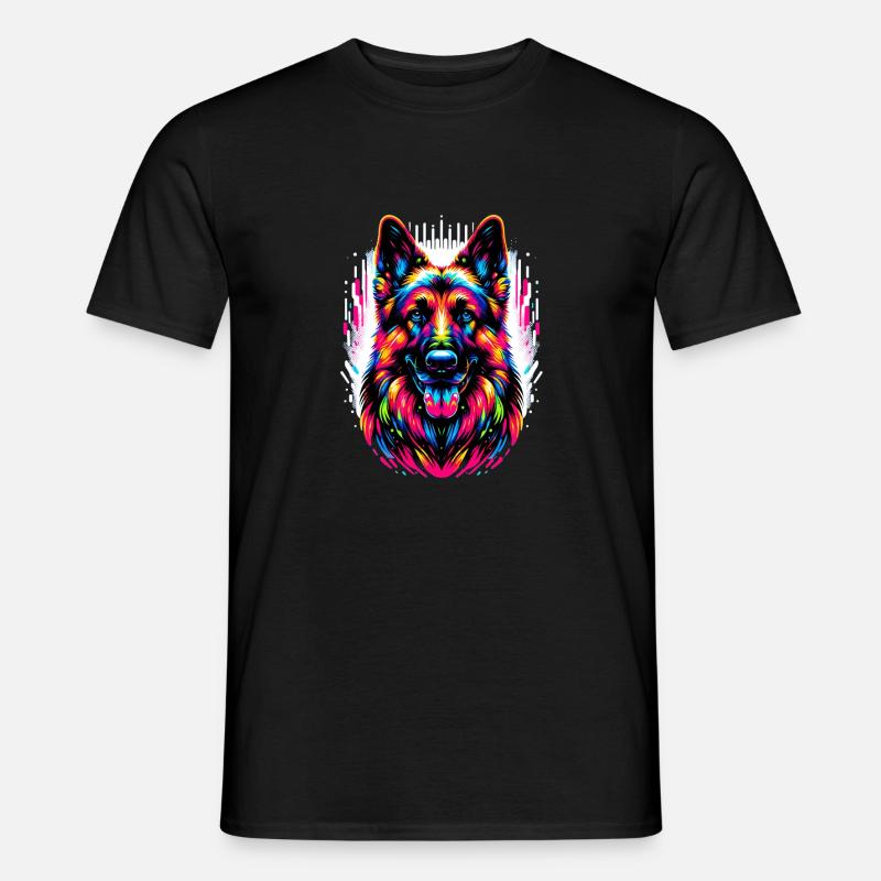 Schäferhund, deutscher Schäferhund - Männer T-Shirt - Schwarz