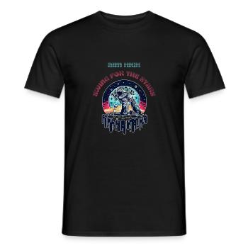 Galactic Golf - Lunar Links Edition - Men's T-Shirt - black - Front - AI Model Male 178 light (178cm)