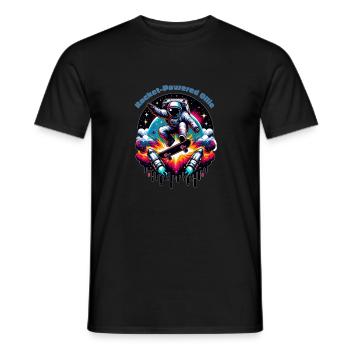 Rocket Powered Ollie - Men's T-Shirt - black - Front - AI Model Male 178 light (178cm)