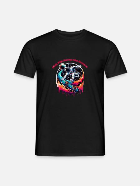 Kick Flip Across the Cosmos - Men's T-Shirt - black
