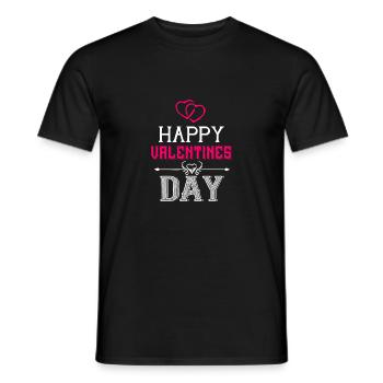 Bonne Saint-Valentin - T-shirt homme - noir - Devant - AI Model Male 178 light (178cm)