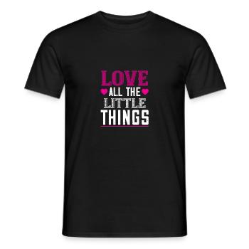 love all the little thing - Men's T-Shirt - black - Front - AI Model Male 178 light (178cm)
