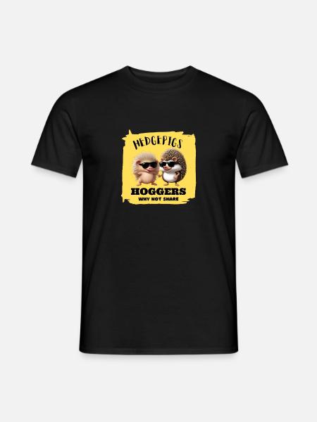 hedgehogs - Men's T-Shirt - black