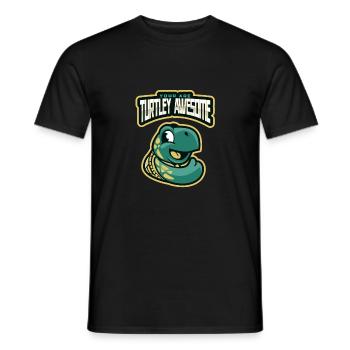Marine Conservation: Turtley Awesome - Men's T-Shirt - black - Front - AI Model Male 178 light (178cm)
