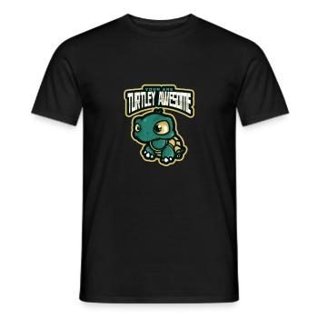 Marine Conservation: Turtley Awesome - Men's T-Shirt - black - Front - AI Model Male 178 light (178cm)