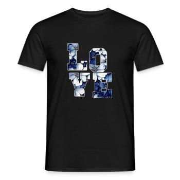 Blumige Liebe Liebessymphonie Romantisch - Männer T-Shirt - Schwarz - Vorne - AI Model Male 178 light (178cm)