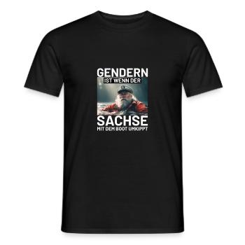 Boat Saxon - Men's T-Shirt - black - Front - AI Model Male 178 light (178cm)