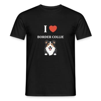 Humour chien border collie - T-shirt homme - noir - Devant - AI Model Male 178 light (178cm)
