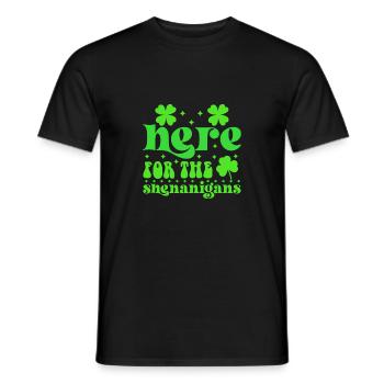 Hier für Schabernack St. Patricks Tag 1 - Männer T-Shirt - Schwarz - Vorne - AI Model Male 178 light (178cm)
