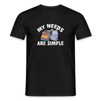 Chinchilla - Männer T-Shirt - Schwarz - Vorne - AI Model Male 178 light (178cm)