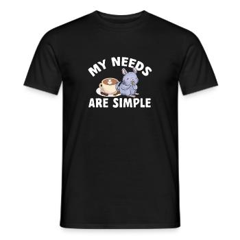 Chinchilla - Männer T-Shirt - Schwarz - Vorne - AI Model Male 178 light (178cm)