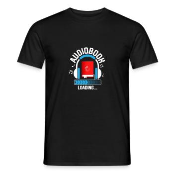 Story Time Anytime: Audiobook Loading... - Men's T-Shirt - black - Front - AI Model Male 178 light (178cm)