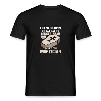Consultez votre cercueil mortuaire de croque-mort - T-shirt homme - noir - Devant - AI Model Male 178 light (178cm)