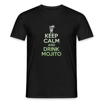 Bleib ruhig und trink Mojito T-Shirt - Funny Rum - Männer T-Shirt - Schwarz - Vorne - AI Model Male 178 light (178cm)