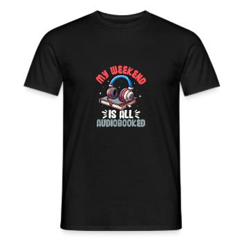 Audiobook Marathoner : Réserver mon week-end - T-shirt homme - noir - Devant - AI Model Male 178 light (178cm)
