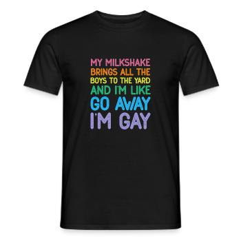 Lesbische Flagge Gay Pride Regenbogen LGBT Mein Milchshake - Männer T-Shirt - Schwarz - Vorne - AI Model Male 178 light (178cm)
